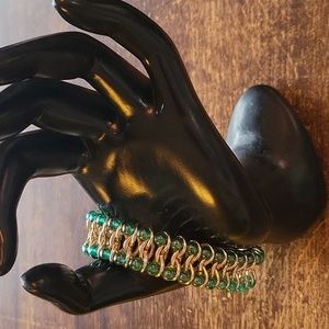 Vintage "Emerald" and Gold Colour Bracelet